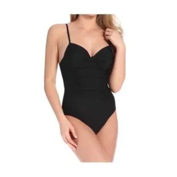 Spanx Love Your Assets Women's Black Size XL One-Piece Push Up Bathing Swimsuit - Picture 1 of 5